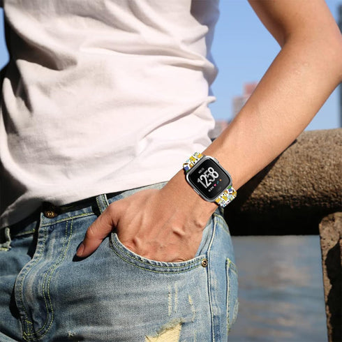Pikacu Sea Turtle Anime Bands, Soft Sport Silicone Cartoon Strap Compatible with Fitbit Versa 2/Versa/Versa Lite/Versa