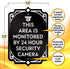 Security Door Signs - Polite Surveillance Warning House Sign, Heavy-Duty Weather-Resistant with Easy Installation