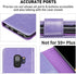 MONASAY Wallet Case for Galaxy S9, 5.8-inch, Flip Folio Leather Cover with Credit Card Holder, Lavenders [Screen