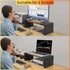 WESTREE Dual Monitor Stand, Adjustable Length and Angle Riser with 2 Shelves, Desktop Organizer for Monitors and Laptops