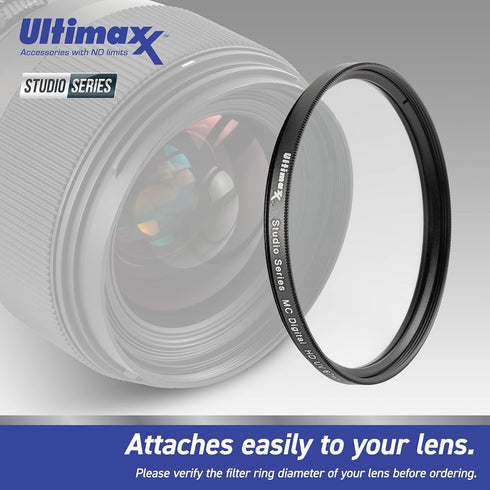 Ultimaxx 55mm and 58mm Multi-Coated 3PC Filter Kit (UV, CPL, FLD) for Nikon D3500, D5500, D5600, D3400 DSLR Camera