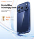TORRAS 17 2025 17 for iPhone Pro Case Crystal Blue, Ultra-Thin, Upgraded Non-Yellowing, Military-Grade Protection, Slim