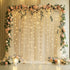 Tulle Backdrop Curtain with Lights String 10FT X 8FT Champagne Sheer Tulle