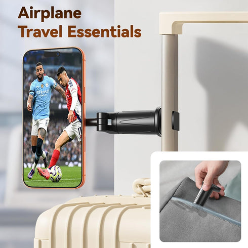 Fioenna 360 Airplane Travel Essentials Phone Holder, for Magsafe Universal Degree Rotation Airplane Gadgets Phone Mount