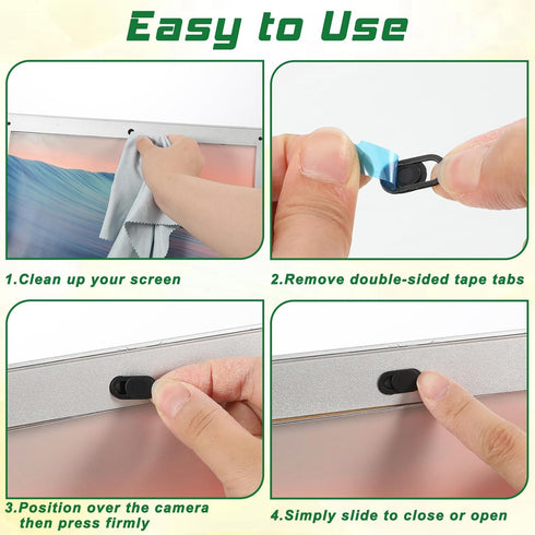 Giantree 30Pcs Camera Cover, Webcam Cover, Camera Privacy Covers Slide, Phone Laptop Cameras Covering Slide, Webcam