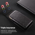 Premium Leather Phone Holster for iPhone 15, 14, 13, 12, 11, XR & Galaxy S24, S23, S22 - Black with Belt Clip.