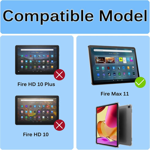 Miimall Clear Case Compatible for Fire Max 11, Scratch-Resistant Shockproof Ultra-Thin Lightweight Flexible Cover