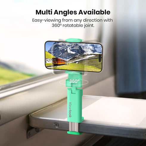 Universal Airplane Phone Stand Holder, Klearlook Travel Essentials Phone Mount with 360 Degree Rotation, Handsfree