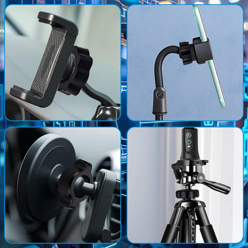 LUSTRIB 10 0.67"/17mm (3 Pcs Tightening Nut for Replacement Car Mount Screw On, Ball Joint Fixed Adapter Ring