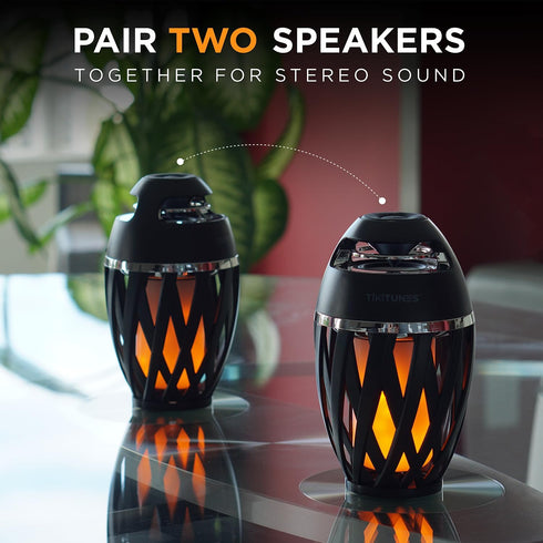 TikiTunes Portable Bluetooth 5.0 Wireless Speaker, LED Torch Lighting, 2000 mAh Battery