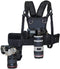 Nicama Dual Shoulder Camera Harness - Carrier Chest Vest for 2 Cameras with Safety Straps