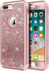 Hython Case for iPhone 8 Plus, iPhone 7 Plus, Heavy Duty Defender Protective Bling Glitter Sparkle Hard Shell Hybrid
