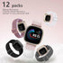 GEAK 12 Pack Elastic Nylon Band for Fitbit Versa 3/Fitbit Versa 4/Sense, Breathable Sport Strap