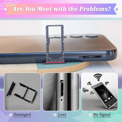 2PCS A14 5G A14 5G SM-A146U A146U1 S146VL SIM Card Tray for Samsung Galaxy SIM Card Slot Holder Replacement for Samsung
