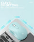 SM66 Green Silent Dual Mode Wireless Mouse for Laptop, Adjustable 4800 DPI Rechargeable Computer Mouse