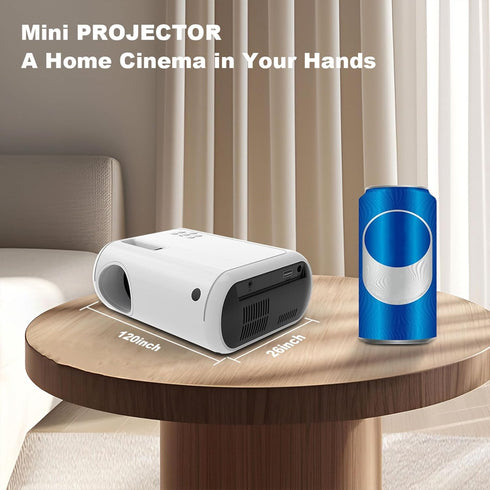 Chicdaze 1080P, 150ANSI, 26"-120" W70 Mini Projector, Portable Projector Support Full HD Movie Projector with Bult