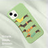 Idocolors Green iPhone 13 Mini Case, Cute Dachshund Dog Liquid Silicone Lovely Printed Soft Gel Rubber Cover
