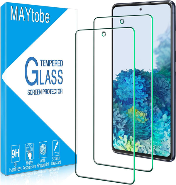 MAYtobe Tempered Glass Screen Protector for Samsung Galaxy S20 FE 5G, Anti Scratch, Bubble Free, Case Friendly,