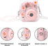 Case for Fujifilm Mini 12/11/9/8 Instant Camera, Protective Bag with Transparent Shoulder Strap (Real Flower - Pink)