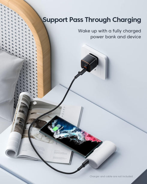 Kuulaa Portable Charger USB C Power Bank 4500mAh - Compact Battery Pack Compatible with iPhone 15, Samsung Galaxy,