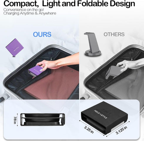 3 in 1 Foldable Magnetic Wireless Charger Keychain, 15W Fast Travel Charger for Phone 15/14/13/12 Pro/Max/Plus,