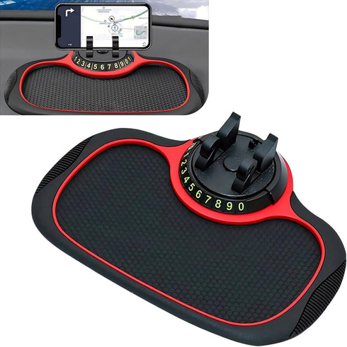 Teybouk Car Anti-slip Mat Phone Holder, Multi-functional Center Console Storage Mat with Temporary