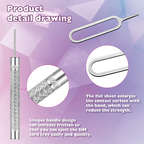 Frienda 30 Packaging 2 Pieces SIM Card Removal Tool SIM Card Tray Eject Pins Opening Removal Tool Cellphone Eject Pin