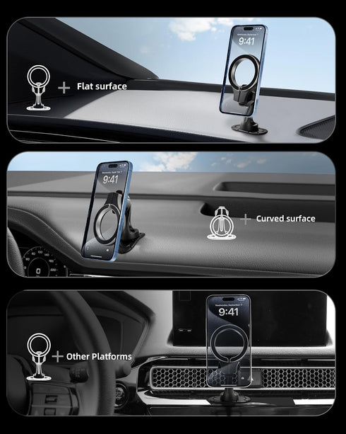 pop-tech 360 16 15 14 13 12 for MagSafe Adhesive Car Mount, Strong Magnets Car Phone Holder Mount for Dashboard