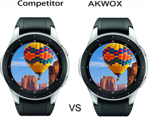 AKWOX Tempered Glass Screen Protector (4 Pack) for Samsung Galaxy Watch 4 Classic 46mm