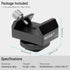 Yueoct 1/4" Metal Telescope Finderscope Mount Adapter Finder Scope Base Dovetail Bracket with Threaded Hole for Video