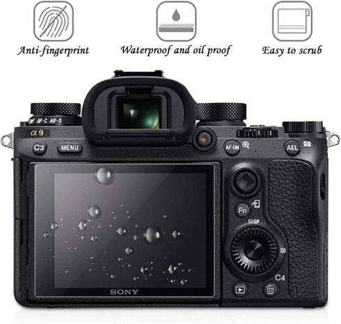 PCTC 0.3mm 9H Hardness Tempered Glass Screen Protector for Sony alpha A6600 A6100 A6400 A6000 A6300 A5000 Nex-7 NEX-6