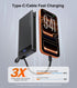 TEMINICE 2 10000mAh, 22.5W Pack, 17 16 15 etc(1 Power Bank with Built-in Cables PD Slim Portable Charger USB C Battery