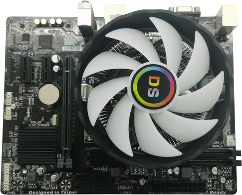 1500RPM CPU Fan, 120MM Aluminum Extruded Cooling Fan for Computer CPU Cooling, Intel LGA 1155 1151 775 1366 (Fixed RGB)