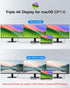 USB C Docking Station for Dual Monitor, Selore Triple 4K Display with 2 HDMI, DisplayPort, 100W PD Charging, USB 3.0