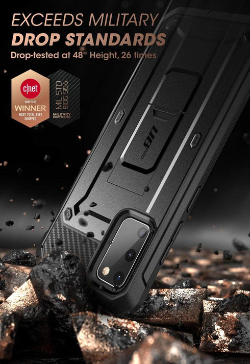SUPCASE S20 5G S20 5G, for Samsung Galaxy FE Case with Screen Protector (Unicorn Beetle Pro), [Built-in Stand