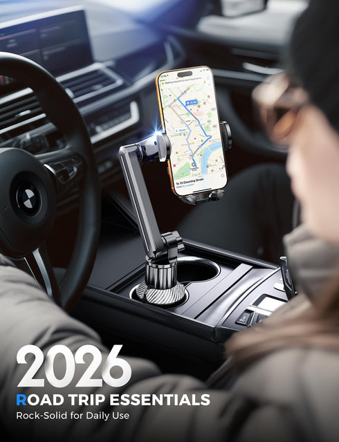 eSamcore 15" 17/16/ 15, 4.7-7 Cup Holder Phone Holder, Height Car Cup Holder Phone Mount Heavy-Duty Holders for Your