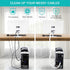 2 Pack 5ft White Cable Sleeve, Cable Organizer for Desk PC, Wire Protector Cover for Home Office