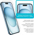 Tech Armor Screen Protector for iPhone 15 Plus 6.7 inch - 3 Pack Ballistic Tempered Glass + Bonus Camera Lens Protectors