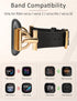 Wearlizer Leather Band for Fitbit Versa 2, Dressy Slim Leather Strap with D-Shape Metal Buckle for Versa/Versa