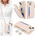 Cavor for iPhone 13 Case with Card Holder, Wallet Case for Women, Phone Case with Strap, Crossbody Lanyard and