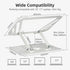 suptek Laptop Stand for Desk, Ergonomic Laptop Holder for 11-17" Laptops, Foldable Laptop Riser, White