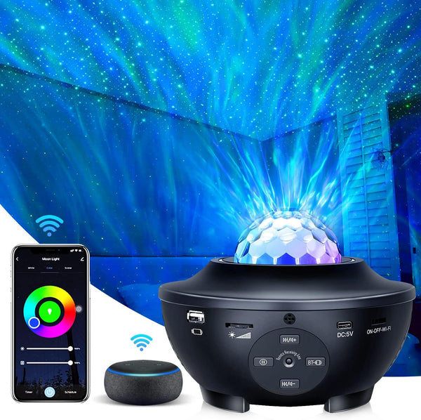 Galaxy Projector Star Projector with Alexa Google Home, Bluetooth Music Speaker, Remote Control