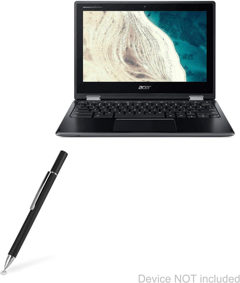 BoxWave Stylus Pen for Acer Chromebook Spin 511 (R752T) - Super Precise FineTouch Capacitive Stylus - Jet Black
