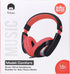 rockpapa Comfort Kids Headphones - Lightweight Over-Ear Wired 3.5mm for School, Travel, Black/Red