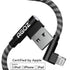 AGOZ 4FT Apple MFI Certified Lightning iPhone Cable, 90 Right Angle, FAST Charger Cord Compatible with iPhone 14