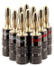 FosPower Banana Plugs, 5 Pairs / 10 pcs, Closed Screw 24K Gold Plated Speaker Plug Connectors
