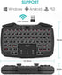 Rii RK707 Backlit 3 in 1 Wireless Game Controller, 62-Key Rechargeable Keyboard Mouse Combo for PC/Raspberry Pi/Android