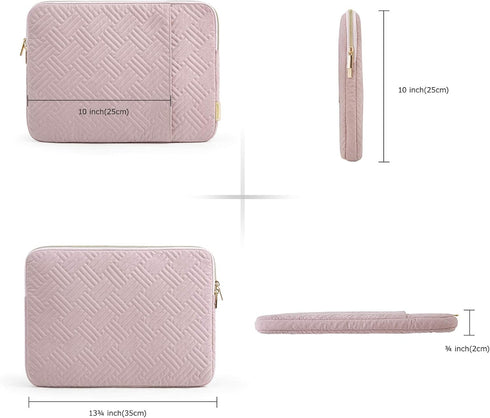 BAGSMART Laptop Sleeve Bag, Pink, Compatible with MacBook Air/Pro 13-13.3 inch & MacBook Pro 14 Inch, Protective Case