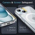 JETech Clear Magnetic Case for iPhone 15 Plus 6.7" - Shockproof, Anti-Scratch, Compatible with MagSafe Charging.