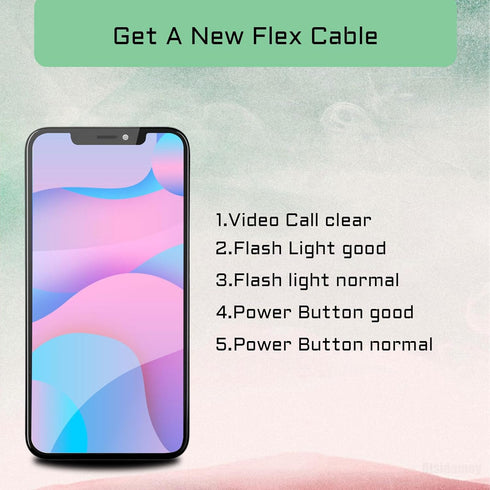 Power Button Flash Light Flex Cable Replacement for iPhone Xs, Mic On/Off Control for iPhone Xs Max